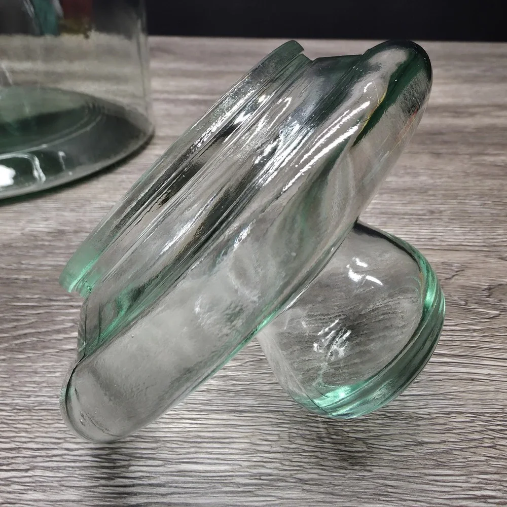 Huge Vintage Beverage Dispenser - Green Glass - 17.5